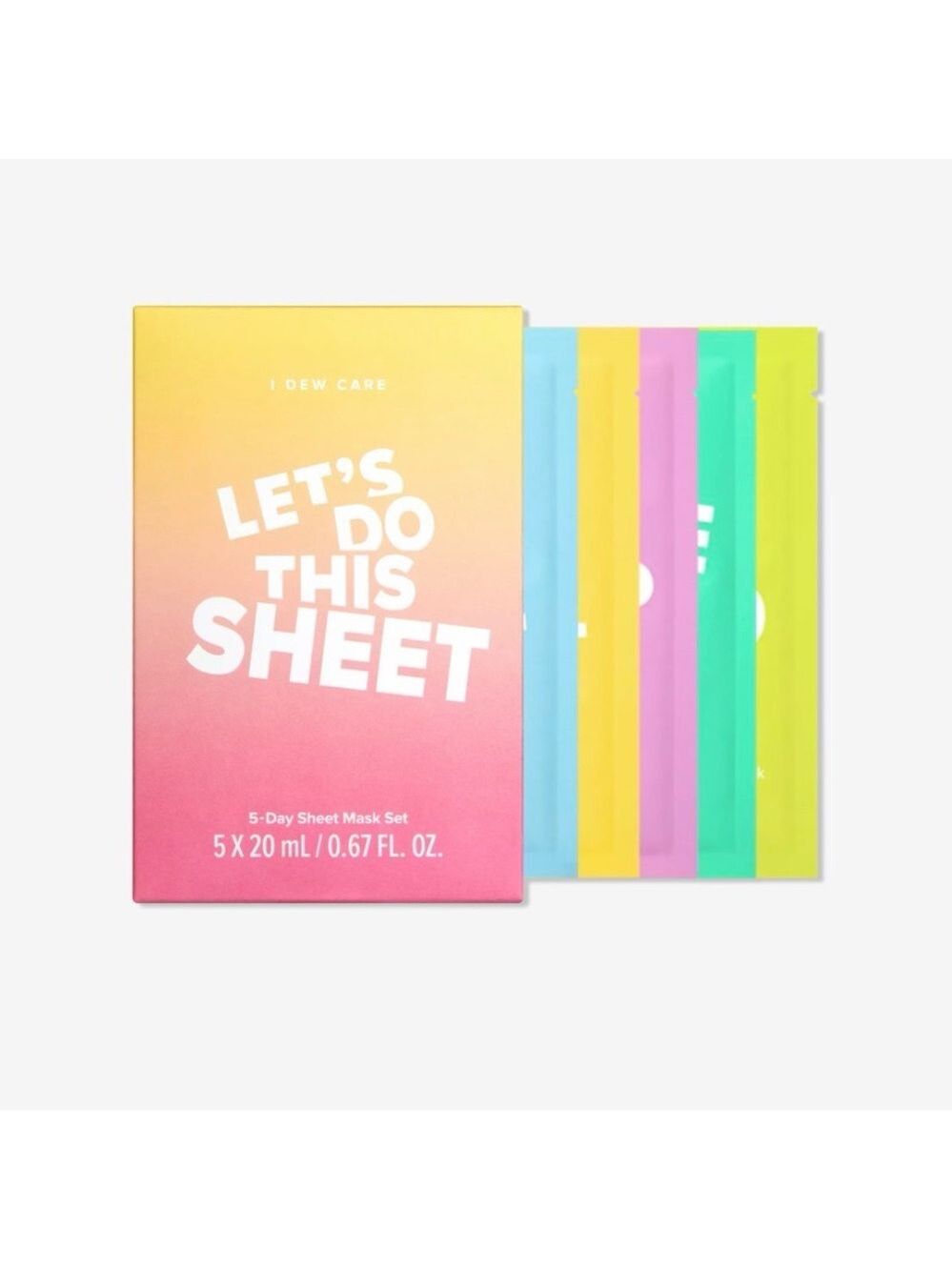 I Dew Care Let’s Do This Sheet 5-Day Sheet Mask Set - Picture 2 of 4